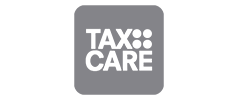 logotyp Tax Care dla którego agencja reklamowa wykonała projektowanie grafik
