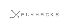 logo marki flyhacks, której agencja reklamowa wykonała egzekucję brandingu